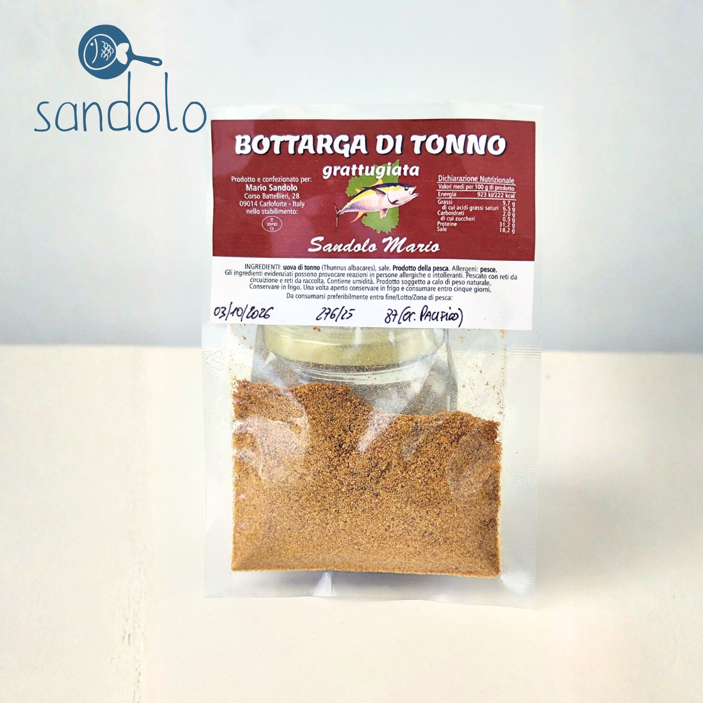 Bottarga di tonno pinna gialla grattugiata 20g